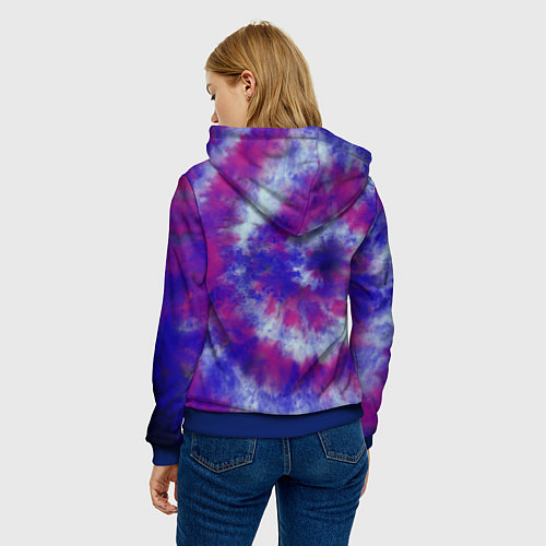 Женская толстовка Tie-Dye дизайн / 3D-Синий – фото 4