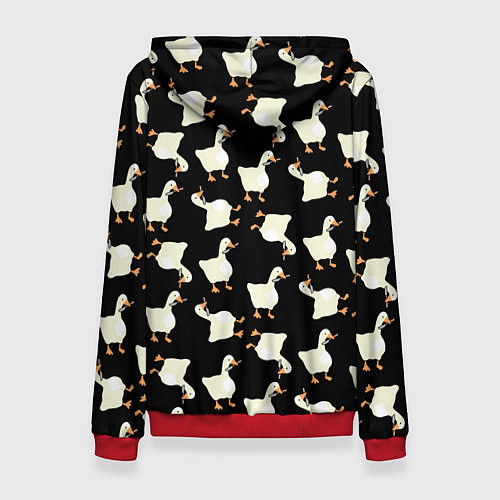 Женская толстовка Паттерн с гусями / 3D-Красный – фото 2