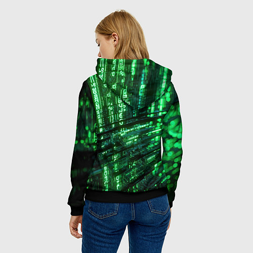 Женская толстовка Цифровая текстура / 3D-Черный – фото 4