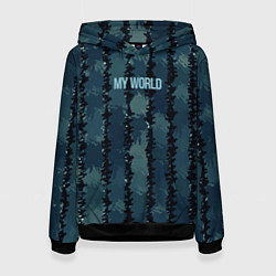 Женская толстовка Мой мир абстракция полосы