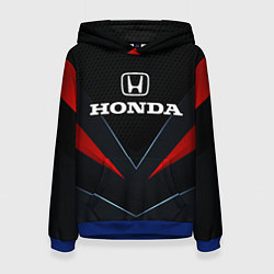 Толстовка-худи женская Honda - технологии, цвет: 3D-синий