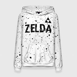 Женская толстовка Zelda glitch на светлом фоне: символ сверху