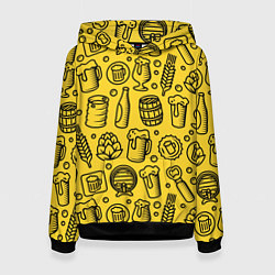 Женская толстовка Пиво и аксессуары - жёлтый