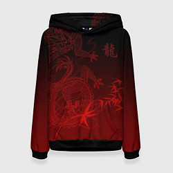 Женская толстовка Дракон в градиенте