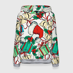 Женская толстовка Узор с новогодними падарками