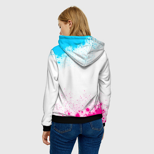 Женская толстовка Date A Live neon gradient style / 3D-Черный – фото 4