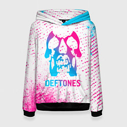 Толстовка-худи женская Deftones neon gradient style, цвет: 3D-черный