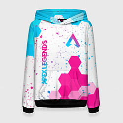 Женская толстовка Apex Legends neon gradient style вертикально