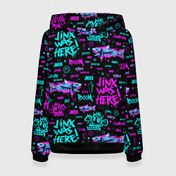 Женская толстовка Jinx Arcane pattern neon