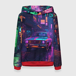 Женская толстовка Автомобиль в неоновых цветах