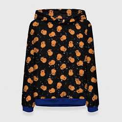 Женская толстовка Мини капибары в космосе