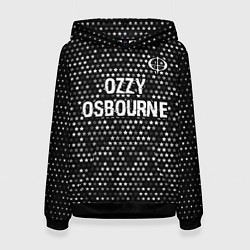 Женская толстовка Ozzy Osbourne glitch на темном фоне посередине