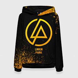 Толстовка-худи женская Linkin Park - gold gradient, цвет: 3D-черный