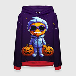 Толстовка-худи женская Happy pumpkin, цвет: 3D-красный