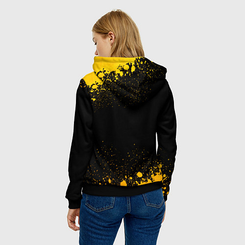 Женская толстовка Foo Fighters - gold gradient / 3D-Черный – фото 4