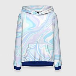 Женская толстовка Абстракция голубая плазма