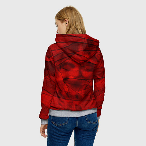 Женская толстовка Бандаж мумии красный / 3D-Меланж – фото 4