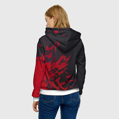 Женская толстовка Смуглая девушка с косичками / 3D-Белый – фото 4