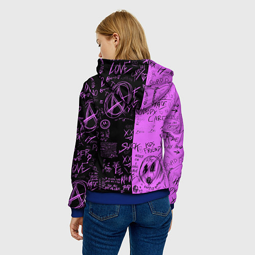 Женская толстовка Неоновая Макима / 3D-Синий – фото 4