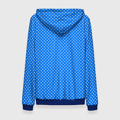 Женская толстовка Сиреневый в белый горошек / 3D-Синий – фото 2