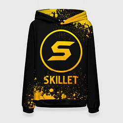 Толстовка-худи женская Skillet - gold gradient, цвет: 3D-черный