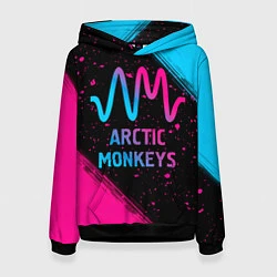 Толстовка-худи женская Arctic Monkeys - neon gradient, цвет: 3D-черный