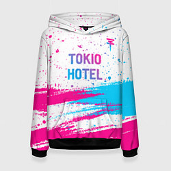 Женская толстовка Tokio Hotel neon gradient style посередине