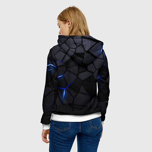 Женская толстовка Volkswagen - плиты с эффектом свечения / 3D-Белый – фото 4