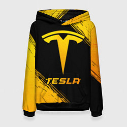 Женская толстовка Tesla - gold gradient