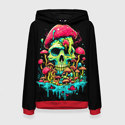 Женская толстовка Череп с грибами