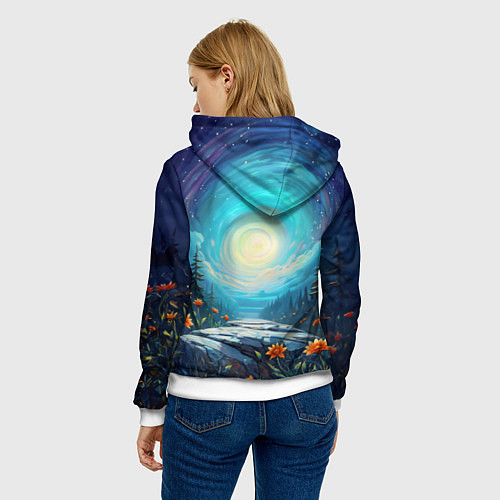 Женская толстовка Мистическая лиса тотем лисы / 3D-Белый – фото 4