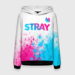 Женская толстовка Stray neon gradient style посередине