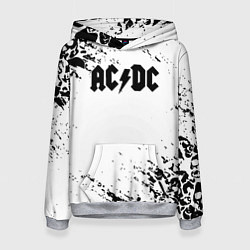 Толстовка-худи женская ACDC rock collection краски черепа, цвет: 3D-меланж