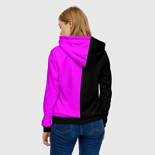 Женская толстовка Токийские мстители черно-розовый / 3D-Черный – фото 4