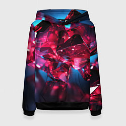 Женская толстовка Стеклянные красные камни