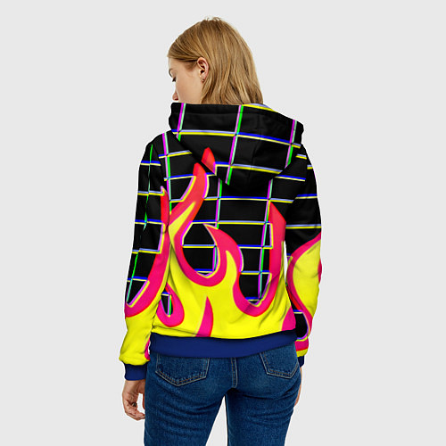 Женская толстовка Doom Eternal retro game / 3D-Синий – фото 4