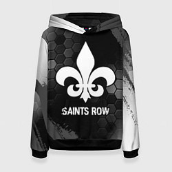 Женская толстовка Saints Row glitch на темном фоне