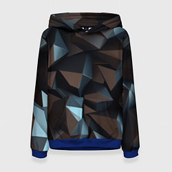 Женская толстовка Черная геометрическая абстракция - объемные грани