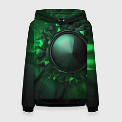 Женская толстовка Искусство зеленой абстракции