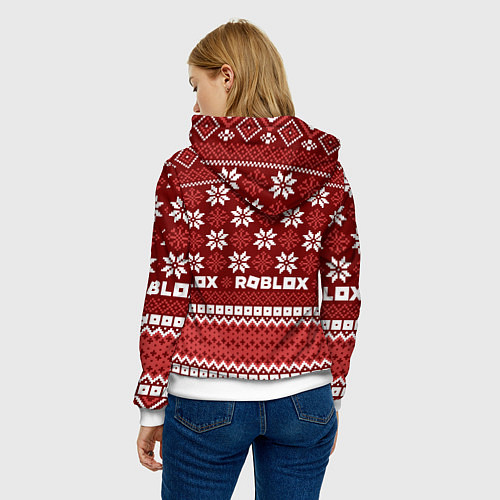 Женская толстовка Roblox christmas sweater / 3D-Белый – фото 4