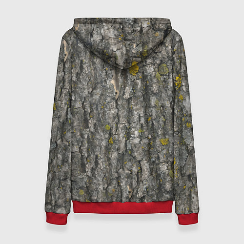 Женская толстовка Узор коры дерева / 3D-Красный – фото 2