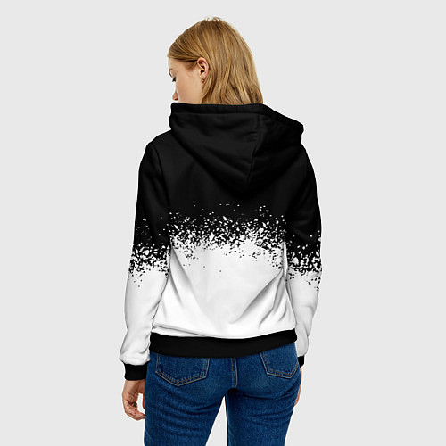 Женская толстовка Silent Hill Konami белые краски / 3D-Черный – фото 4