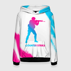 Женская толстовка Counter Strike neon gradient style