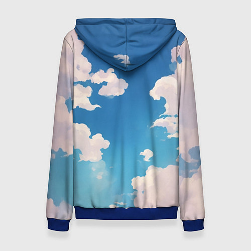 Женская толстовка Девушка на фоне неба / 3D-Синий – фото 2