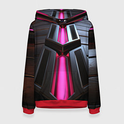 Женская толстовка Розовые неоновые вставки в черной конструкции