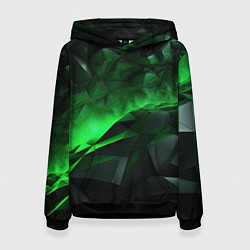 Женская толстовка Асимметричный узор зелени