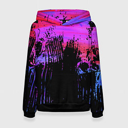 Женская толстовка Розово синий сочный гранж