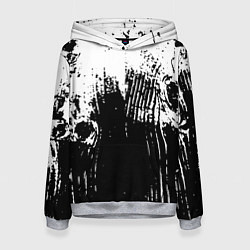 Женская толстовка Черно-белая абстракция гранж