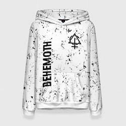 Женская толстовка Behemoth glitch на светлом фоне вертикально