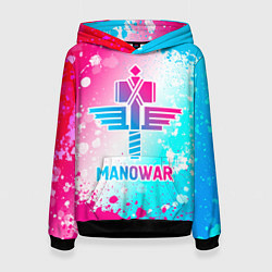 Женская толстовка Manowar neon gradient style